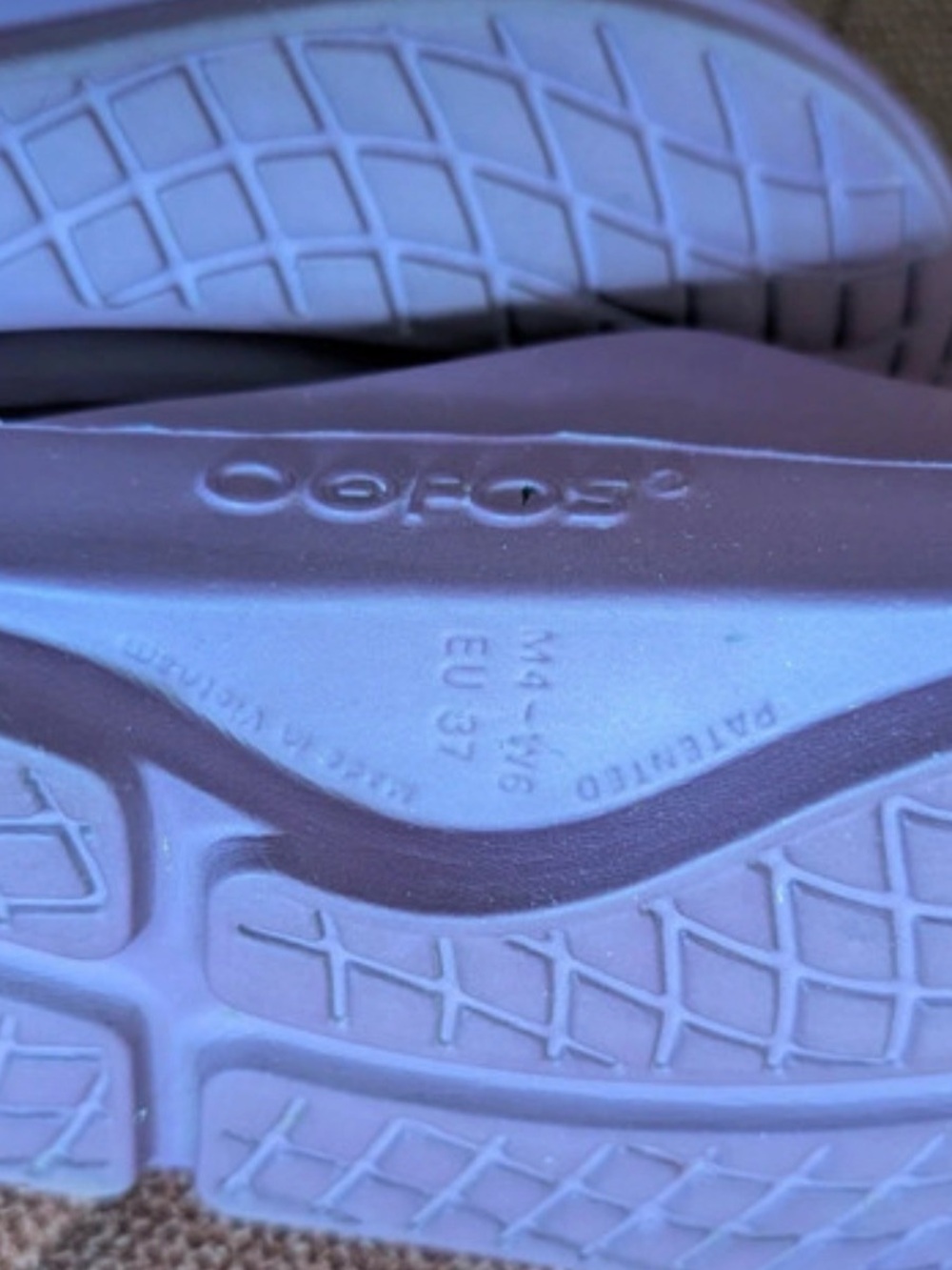 OOFOS OOahh Slide Sandals in Light Purple - Picture 3 of 3